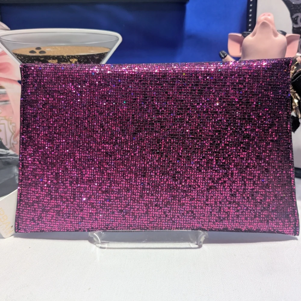 Urban Expressions Glitter Envelope Clutch/ Crossbody - Magenta 🔥